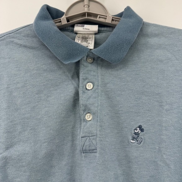 Disneyland Resort Mens Size L Light Blue Mickey Mouse Embroidered Polo Shirt - Picture 9 of 11